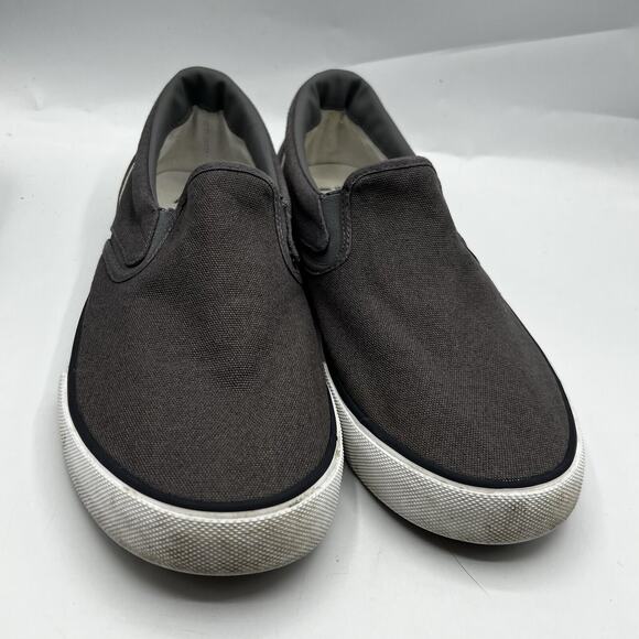 Hurley Mens Arlo Slip On Gray Canvas Size 11 Skateboarding Slip On Shoes Sneaker - Picture 12 of 13